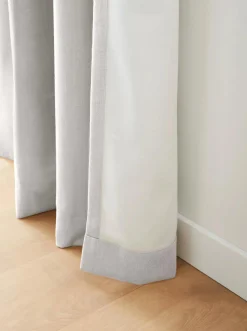 Clearance Off White Taha Rod Pocket Back Tab Blackout Curtain Sheer Curtains & Window Sheer Panels|Blackout Window Curtains