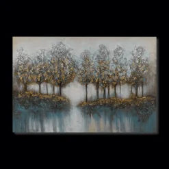 Oil Painted Embellished Tree Canvas Oil Paintings