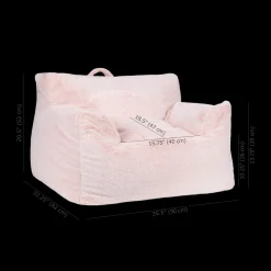 Sale Pink Kids Furry Lounge Chair Junior Bedroom Furniture