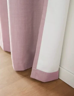 Hot Pink Taha Rod Pocket Back Tab Blackout Curtain Sheer Curtains & Window Sheer Panels|Blackout Window Curtains