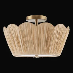Raffia Scalloped Ceiling Lamp Junior Lighting