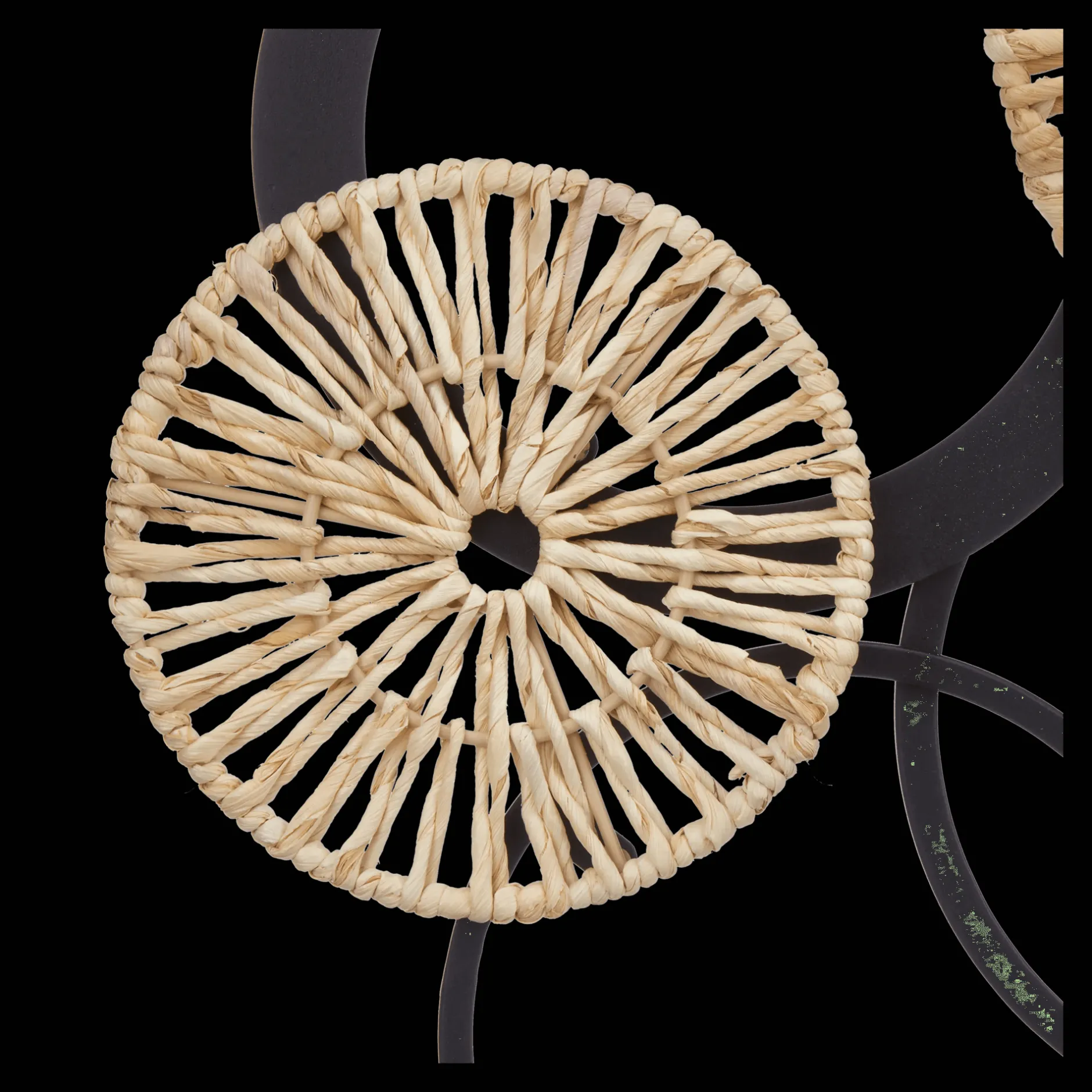 Online Rattan and Metal Circles Wall Art Wall Decorations