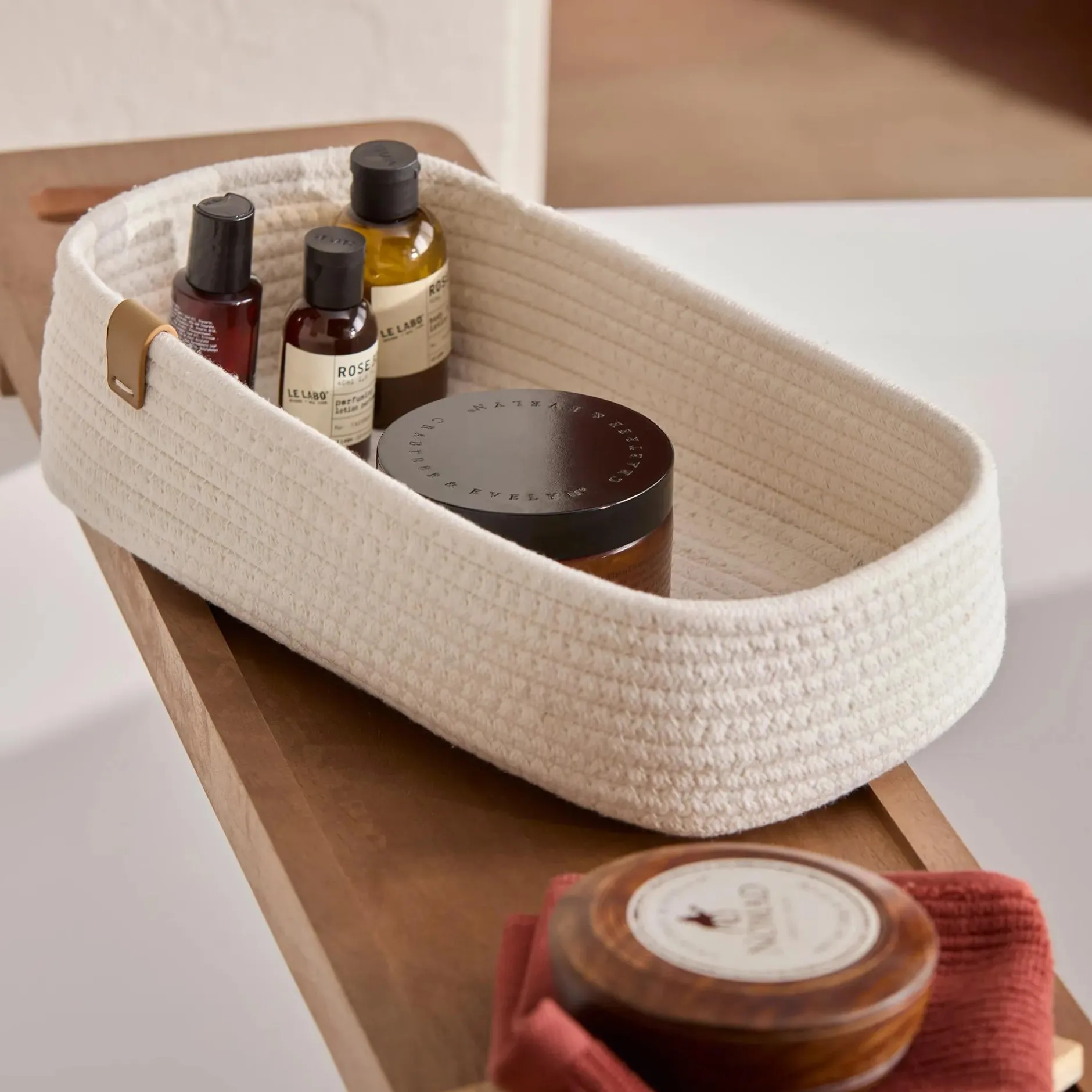 Outlet Rectangular Rope Tray Storage Baskets & Hampers|Storage & Baskets
