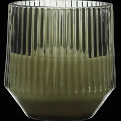 Ribbed Glass LED Candle Candles & Candle Stick Holders