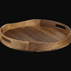 Hot Round Acacia Wood Tray Home Decorative Items & Objects