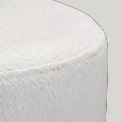 Best Round Fabric and Wood Bench Entryway Benches Ottomans And Poufs|Ottomans & Benches