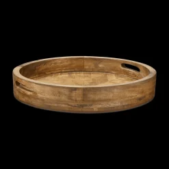 Clearance Round Mango Wood Tray Home Decorative Items & Objects