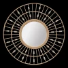 Best Round Natural Fiber Bead Mirror Nursery Wall Decor & Mirrors