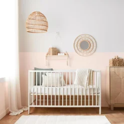 Best Round Natural Fiber Bead Mirror Nursery Wall Decor & Mirrors