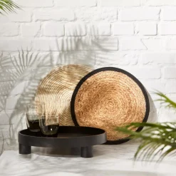 Hot Round Natural Fiber Placemat Dinnerware|Tablecloths & Placemats