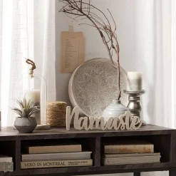 Discount Round Patterned Wood Tray Home Decorative Items & Objects