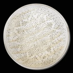 Discount Round Patterned Wood Tray Home Decorative Items & Objects