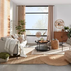 Clearance Round Solid Jute Rug Rugs