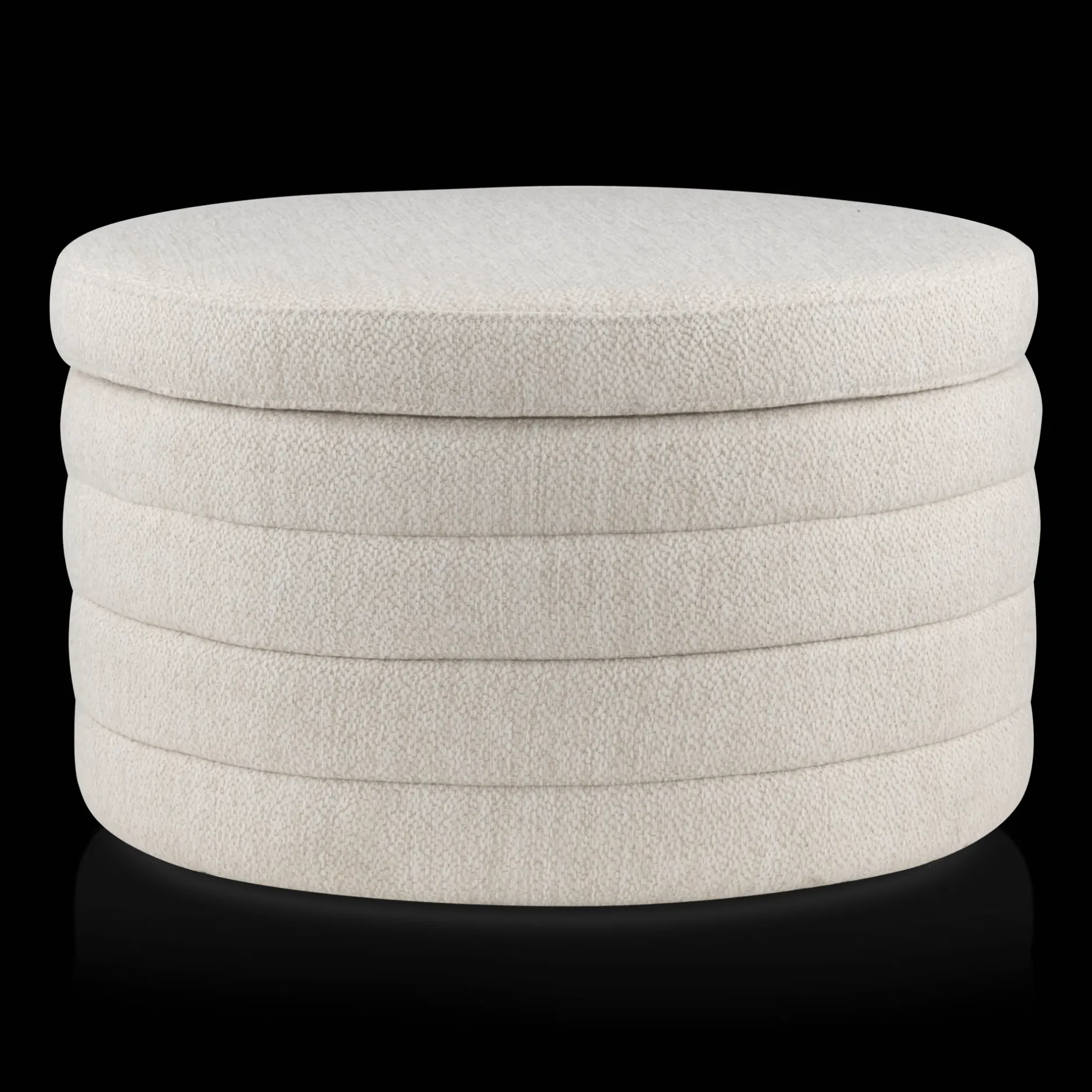 Round Storage Fabric Ottoman Entryway Benches Ottomans And Poufs|Ottomans & Benches