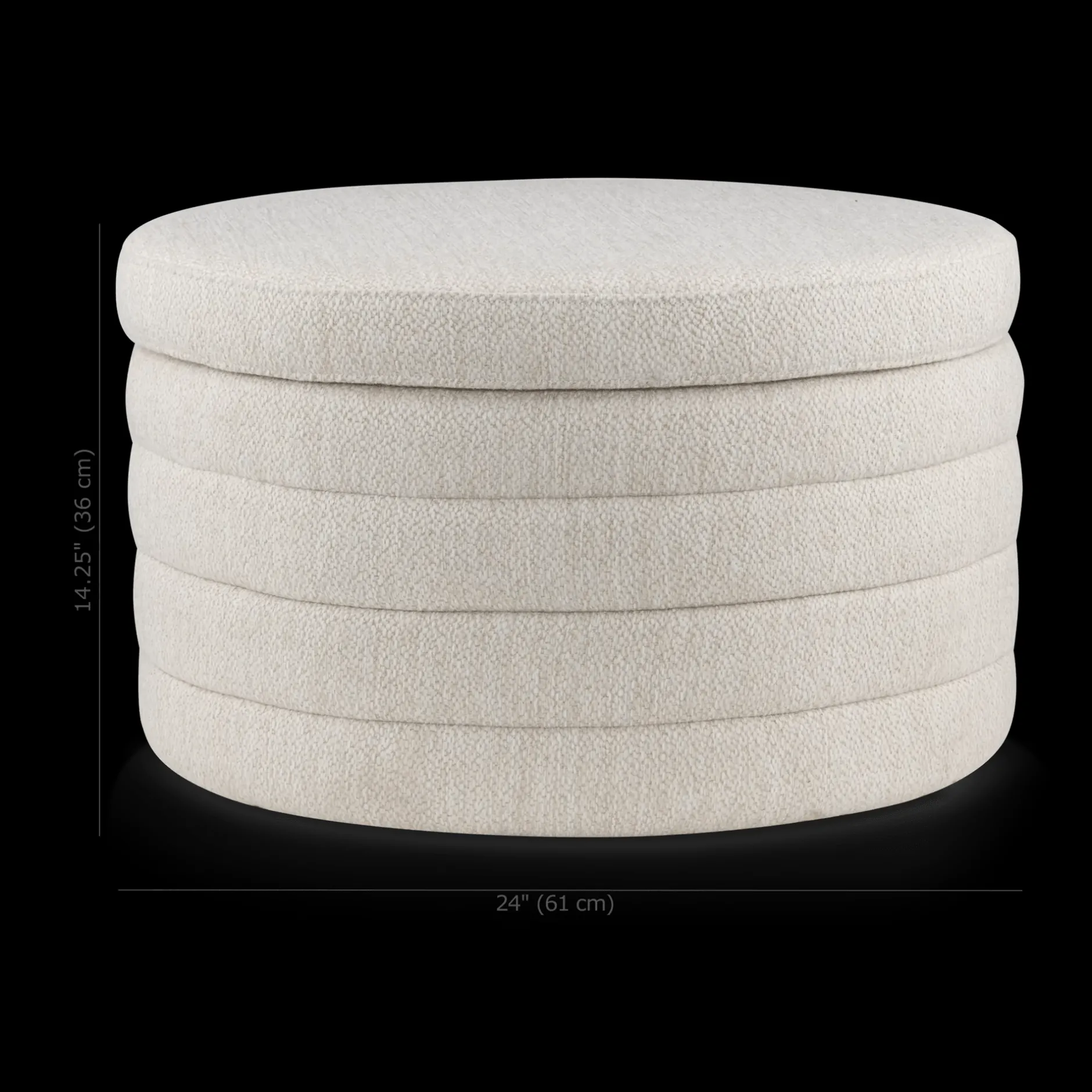 Round Storage Fabric Ottoman Entryway Benches Ottomans And Poufs|Ottomans & Benches