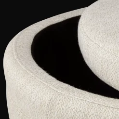 Round Storage Fabric Ottoman Entryway Benches Ottomans And Poufs|Ottomans & Benches