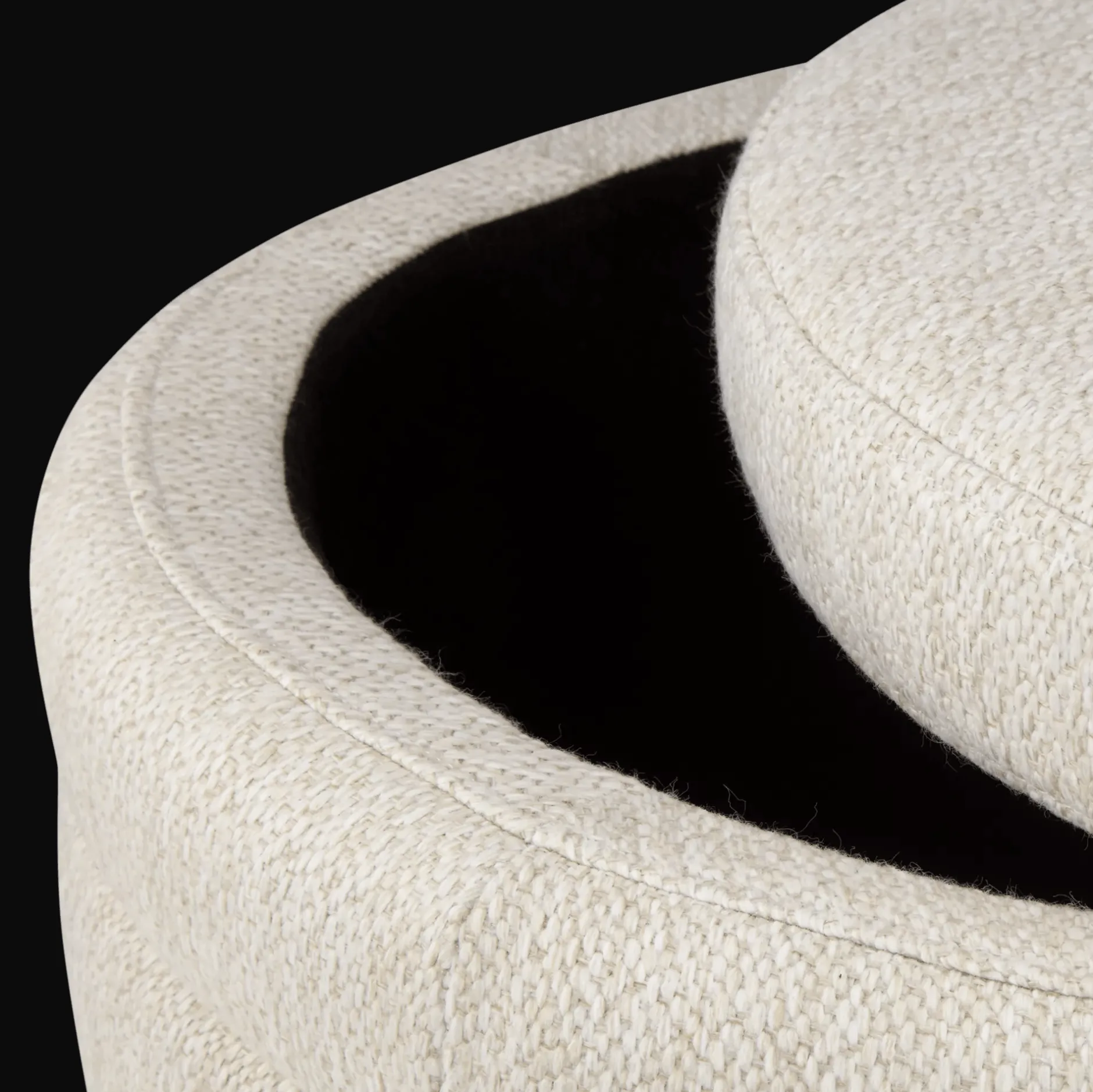 Round Storage Fabric Ottoman Entryway Benches Ottomans And Poufs|Ottomans & Benches