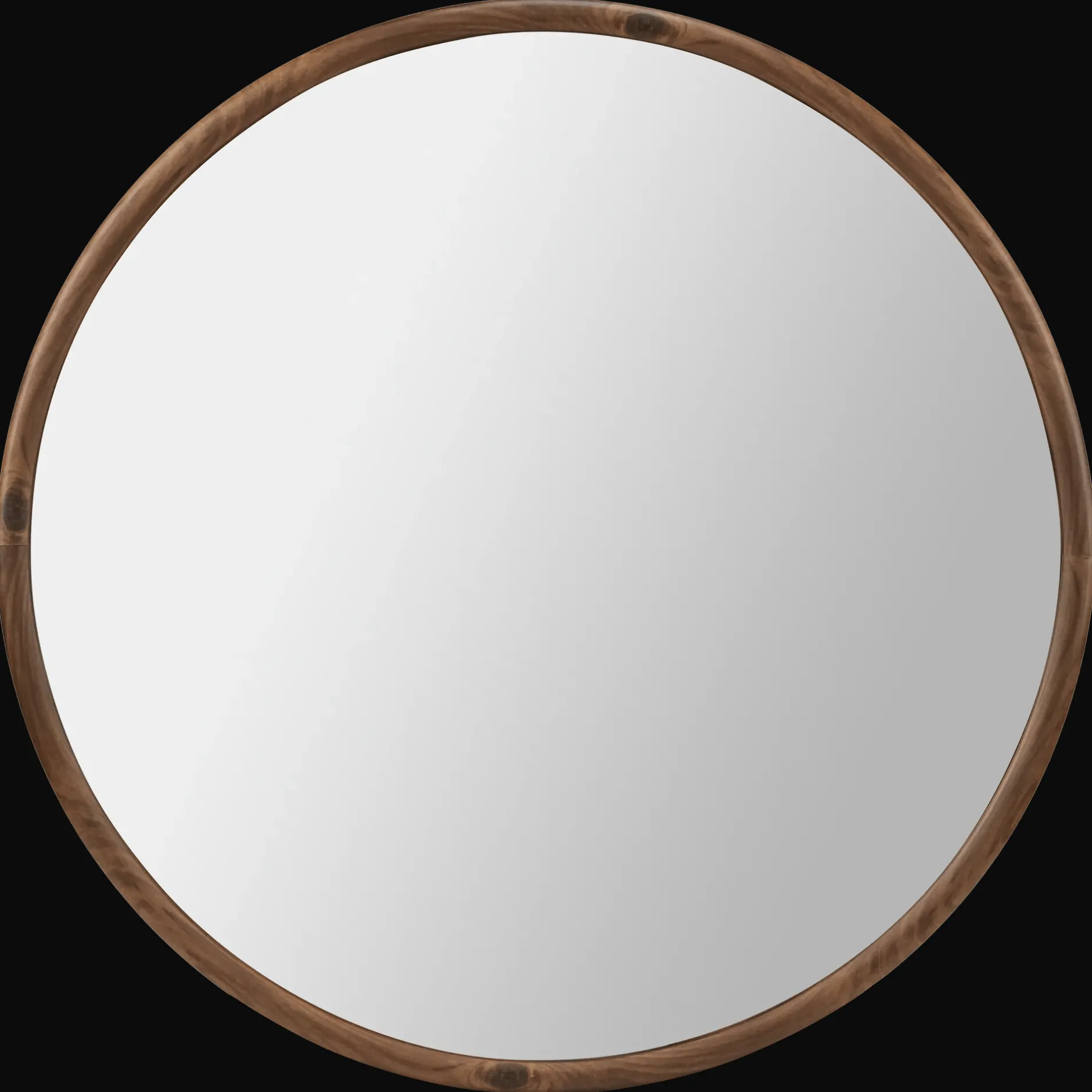New Round Wood Frame Mirror Mirrors