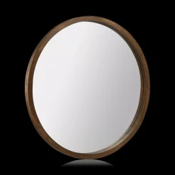 Discount Round Wood Framed Mirror Mirrors