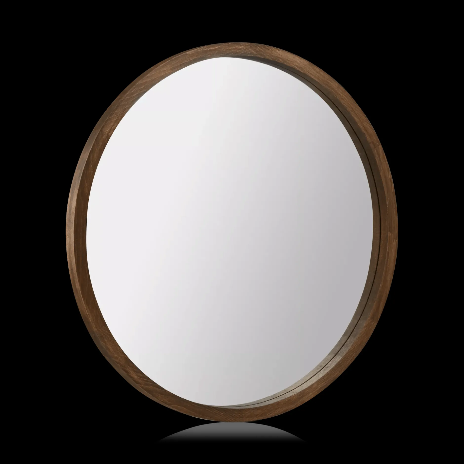 Discount Round Wood Framed Mirror Mirrors