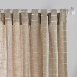 Discount Saara Beige Back-Tab Curtain Sheer Curtains & Window Sheer Panels|Room Darkening & Light Filtering Curtains