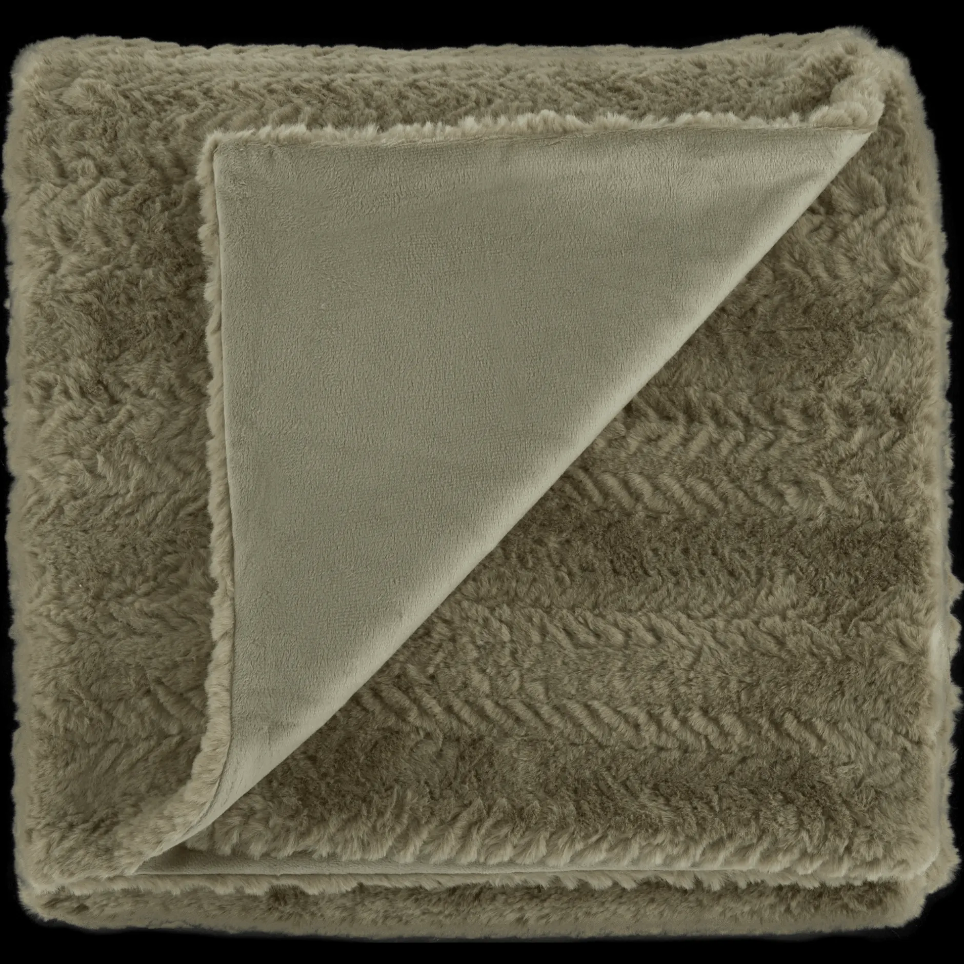 New Sage Ellyn Faux Fur Throw Decorative Throws & Blankets
