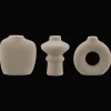 Set of 3 Beige Ceramic Vases Modern Decorative Vases|Home Decorative Items & Objects