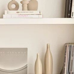 Set of 3 Beige Ceramic Vases Modern Decorative Vases|Home Decorative Items & Objects