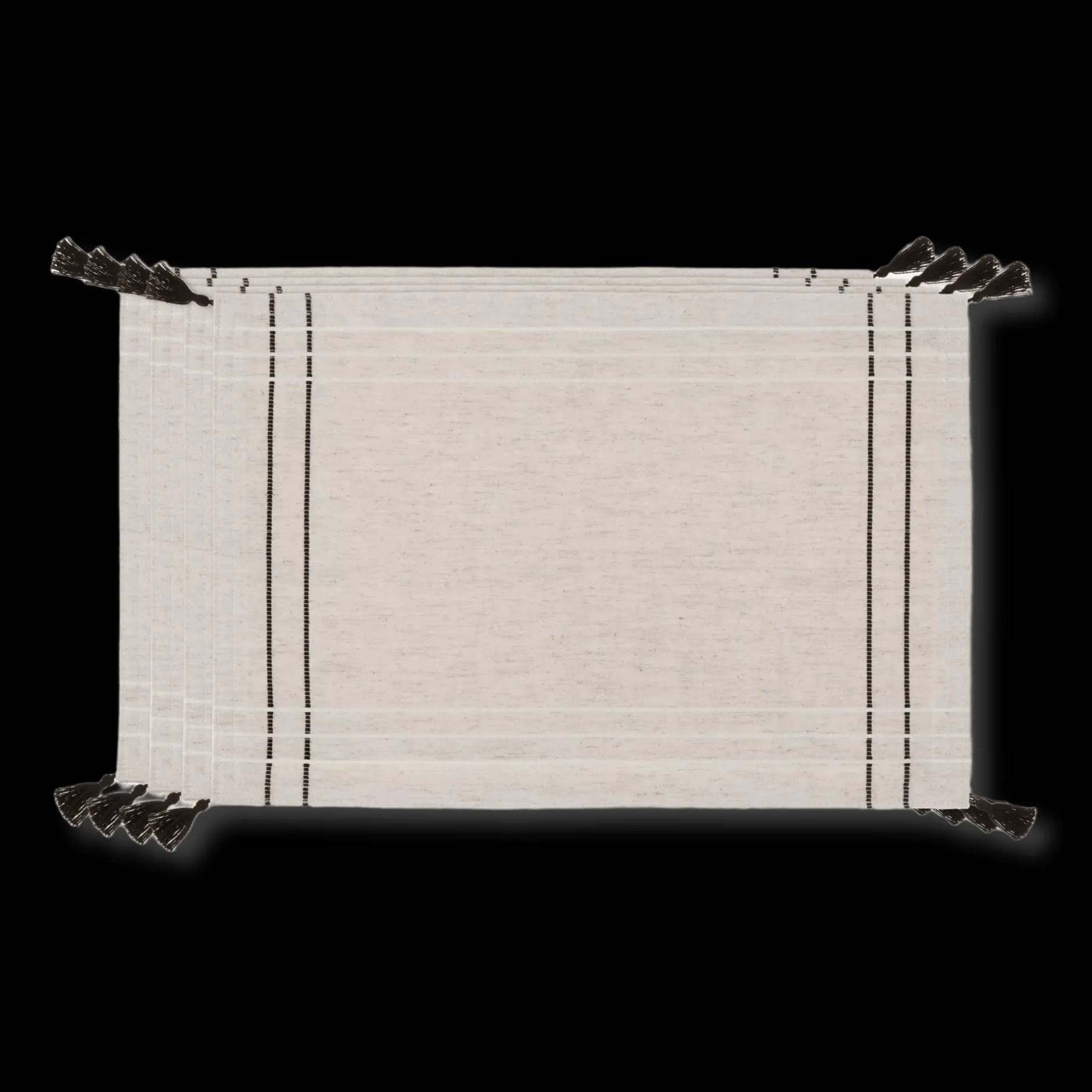 Outlet Set of 4 Fabric Placemats with Tassels Dinnerware|Tablecloths & Placemats