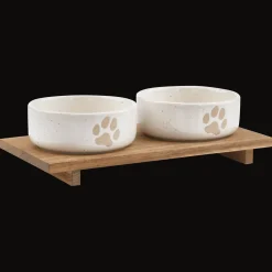 Sale Set of 2 Pet Paw Ceramic Bowls Home Decorative Items & Objects