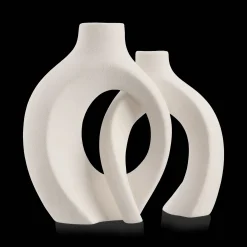 Online Set of 2 Speckled Ceramic Table Vase Modern Decorative Vases|Home Decorative Items & Objects