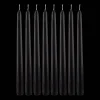 Discount Set of 8 Unscented Tapered Black Candles Candles & Candle Stick Holders