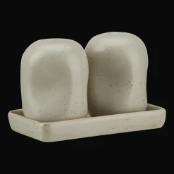 Outlet Set of Salt and Pepper Shakers on Tray Dinnerware