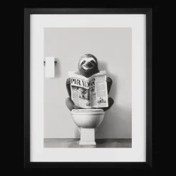 Outlet Sloth Reading Framed Art Printed & Photography Wall Art Canvases