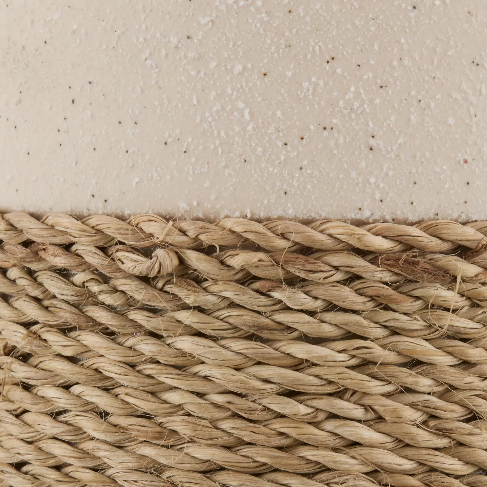 Discount Speckled Ceramic and Rattan Vase Modern Decorative Vases|Home Decorative Items & Objects