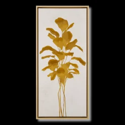 New Stem Bouquet Framed Canvas Mixed Media Art