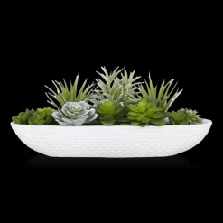 Succulents in Cement Tray Artificial Plants