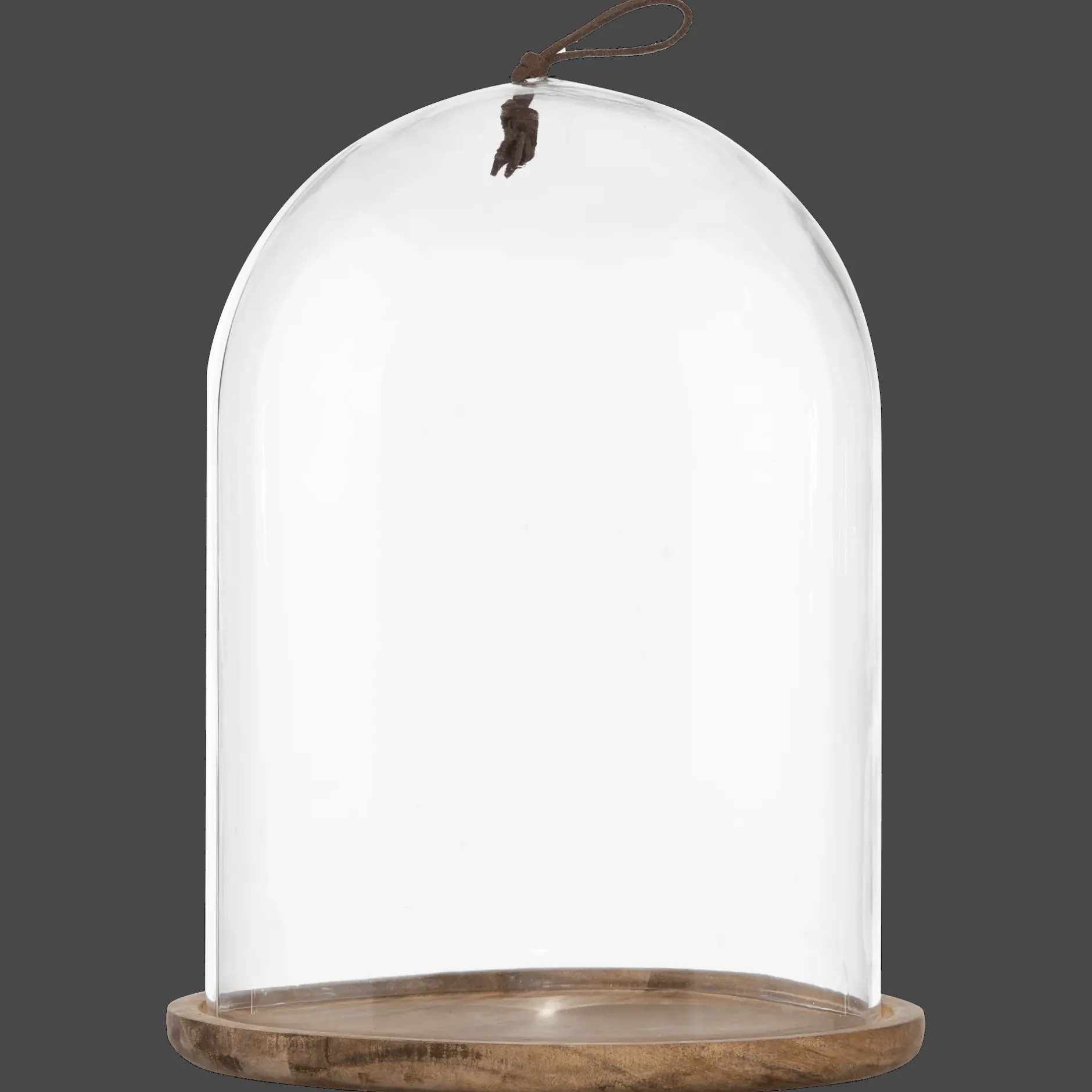 Discount Tall Glass Dome with Acadia Wood Base Home Decorative Items & Objects