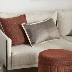 Clearance Taupe Beatrice Decorative Lumbar Pillow Decorative Throw Pillows