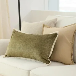 Clearance Taupe Beatrice Decorative Lumbar Pillow Decorative Throw Pillows