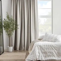 New Taupe Chita Back Tab Blackout Curtain Sheer Curtains & Window Sheer Panels|Blackout Window Curtains