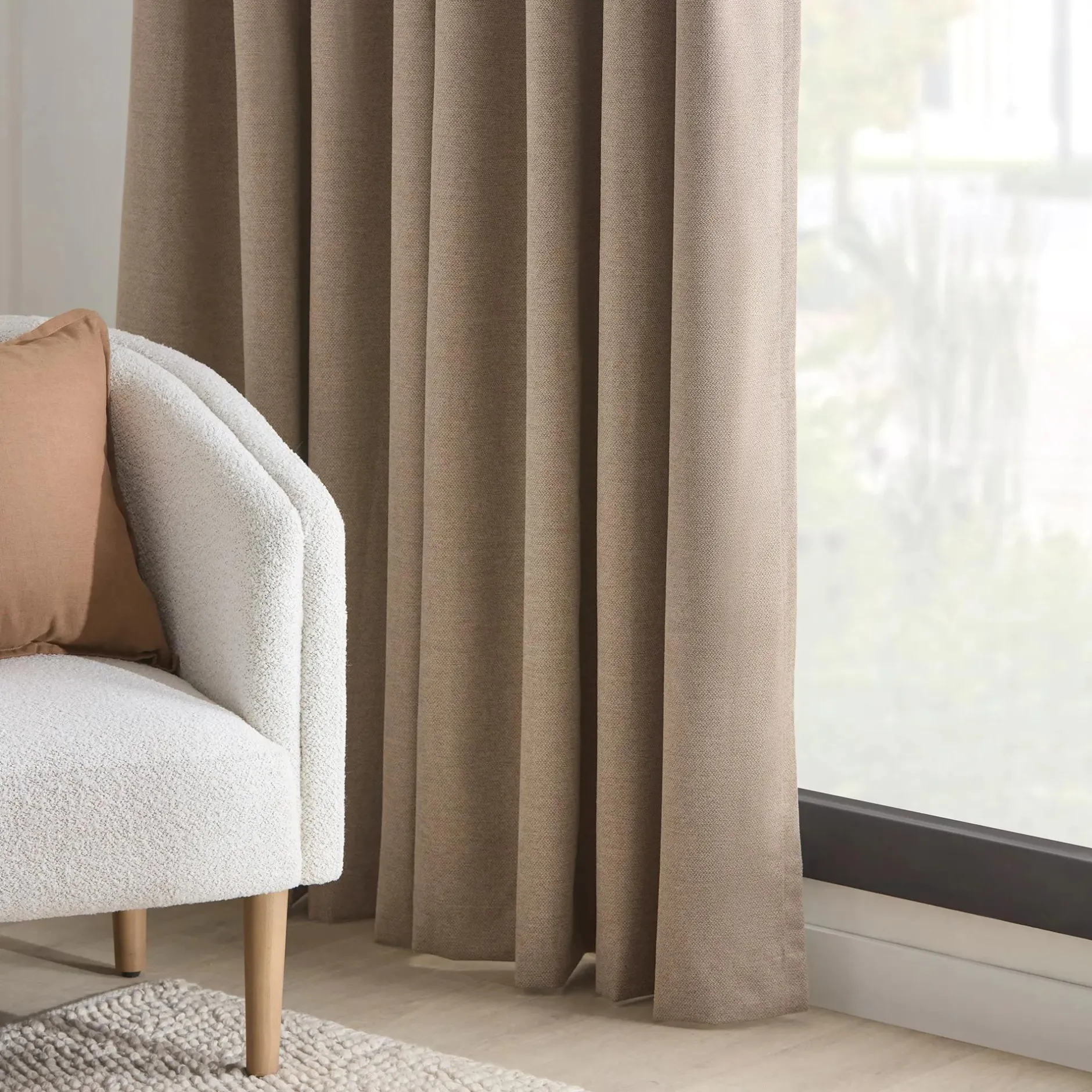 Hot Taupe Dion Blackout Curtain Sheer Curtains & Window Sheer Panels|Blackout Window Curtains
