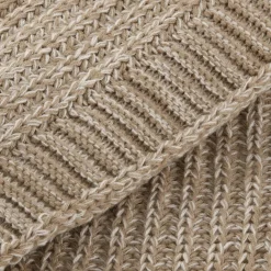 Discount Taupe Ribba Throw Decorative Throws & Blankets