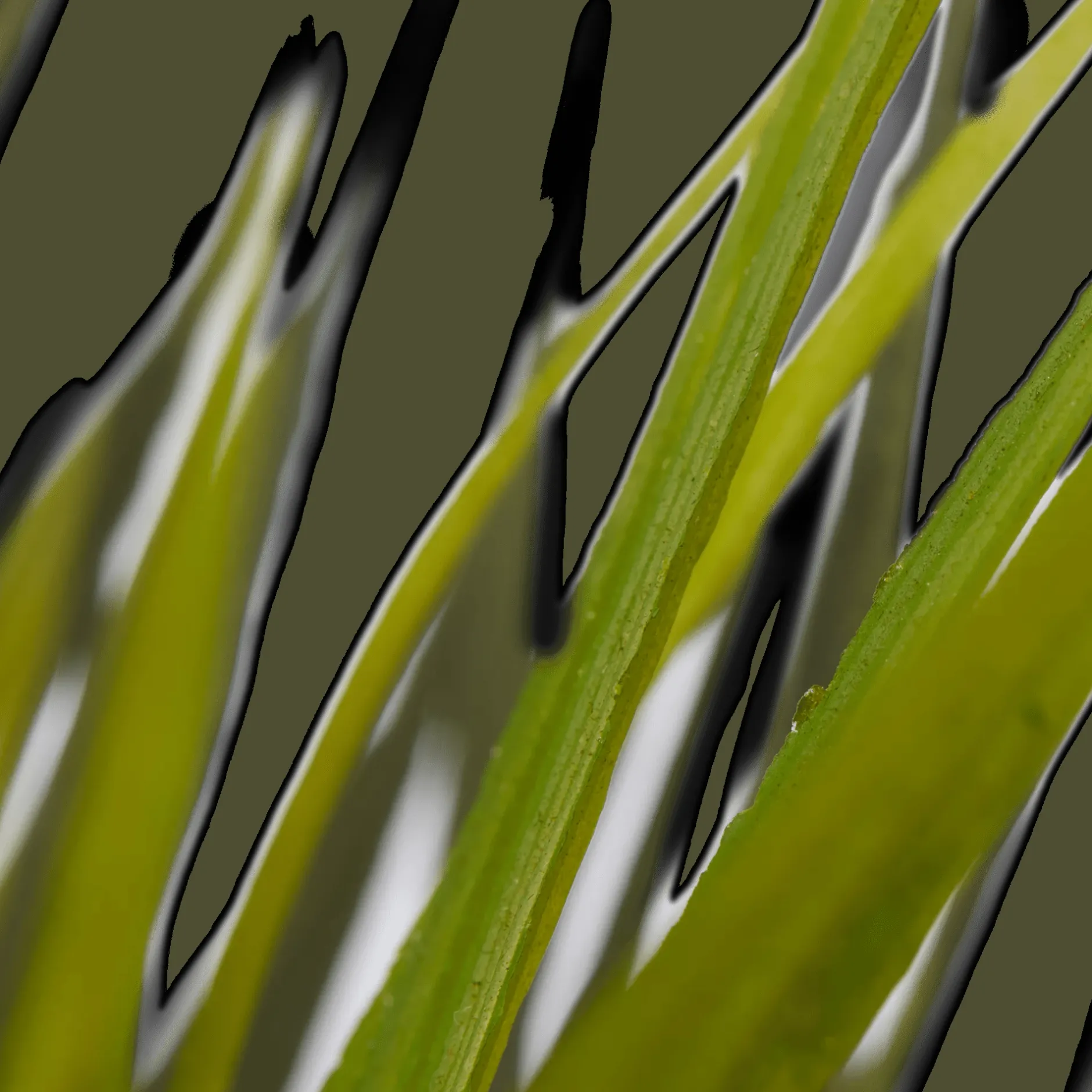 Textured Ceramic Potted Tropical Plant Artificial Plants