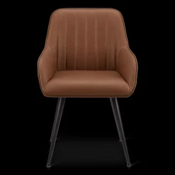 Outlet Textured Faux Leather and Metal Dining Chair Furniture Accessories|Dining Chairs