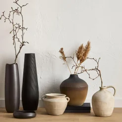 New Uneven Black Vase Modern Decorative Vases|Home Decorative Items & Objects