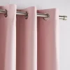 Vintage Pink Chambray Blackout Curtain Sheer Curtains & Window Sheer Panels