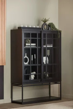 Waterfall Eucalyptus in Black Pot Artificial Plants