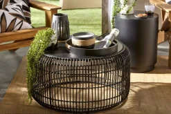 Waterfall Eucalyptus in White Hourglass Pot Artificial Plants