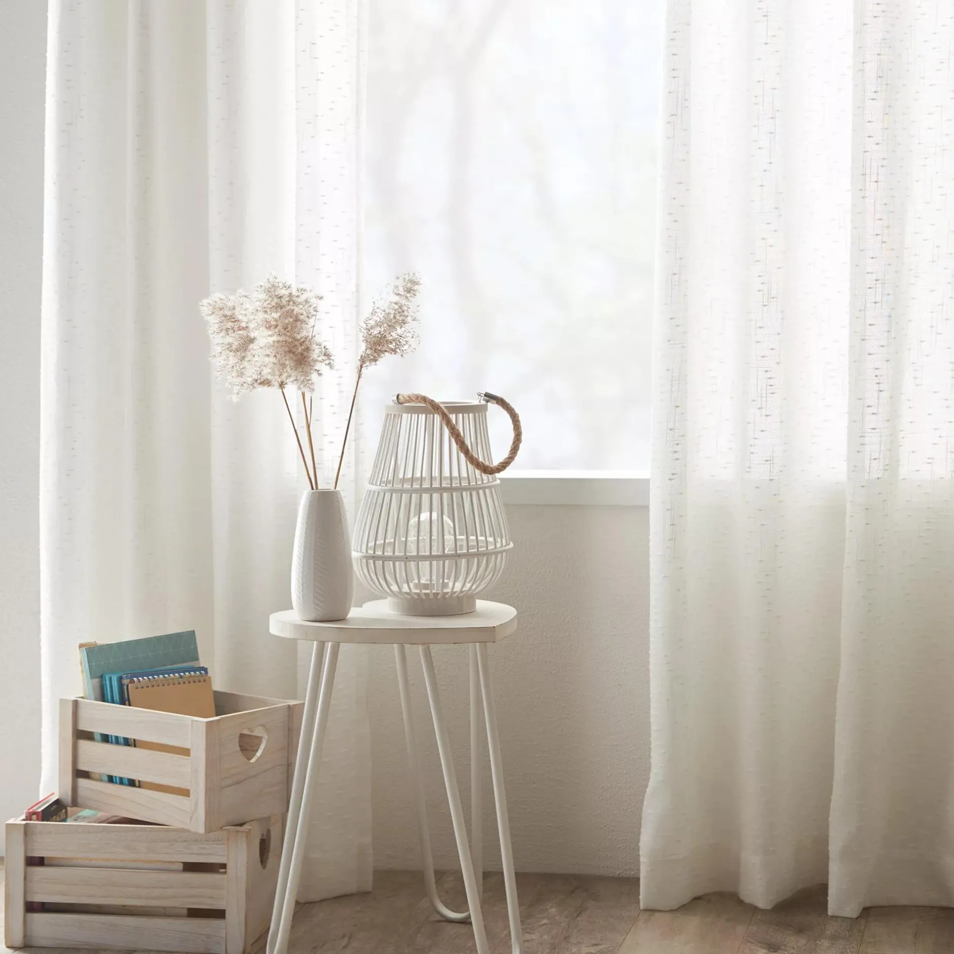 Outlet White Aroona Sheer Curtain Sheer Curtains & Window Sheer Panels